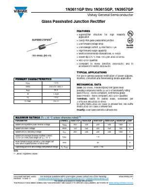 1N3611GP-E3/54 Datasheet PDF Vishay Semiconductors