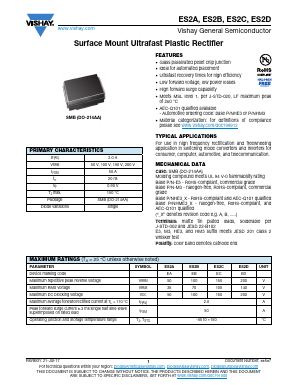 ES2D Datasheet PDF Vishay Semiconductors