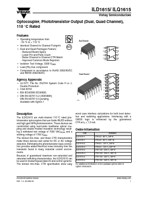 ILD1615-3 Datasheet PDF Vishay Semiconductors