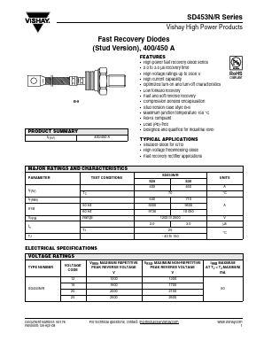 SD453N20S20MSC Datasheet PDF Vishay Semiconductors