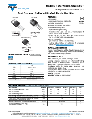 UGB18BCTHE3 Datasheet PDF Vishay Semiconductors