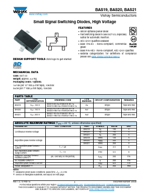 BAS21-E3-08 Datasheet PDF Vishay Semiconductors