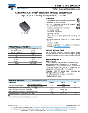 SM8S16 Datasheet PDF Vishay Semiconductors