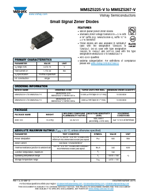 MMSZ5267-V-SERIES-GS08 Datasheet PDF Vishay Semiconductors