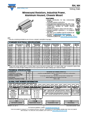RH0254R700FC02 Datasheet PDF Vishay Semiconductors