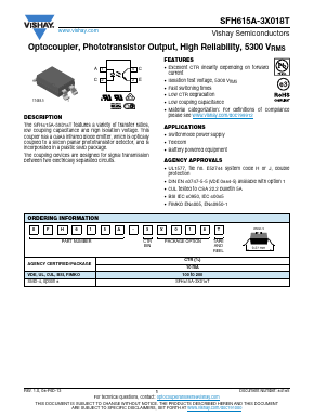 SFH615A-3X018 Datasheet PDF Vishay Semiconductors