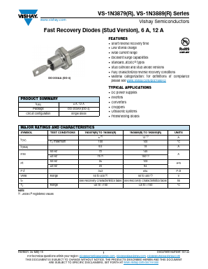 1N3890R Datasheet PDF Vishay Semiconductors