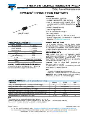 1N6285A-E3 Datasheet PDF Vishay Semiconductors
