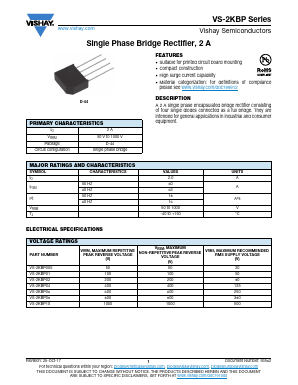 VS-2KBP08 Datasheet PDF Vishay Semiconductors
