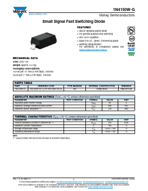 1N4150W-G3-18 Datasheet PDF Vishay Semiconductors