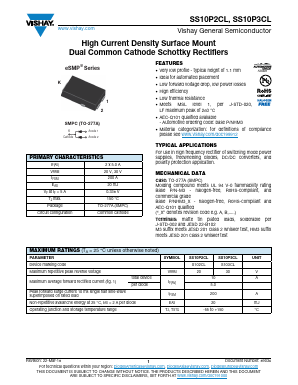 SS10P2CL Datasheet PDF Vishay Semiconductors