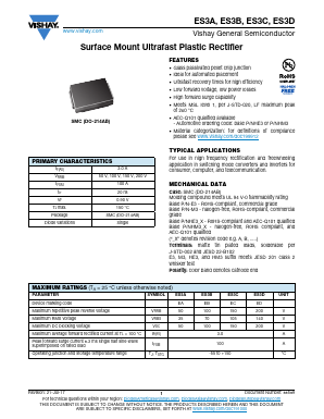 ES3A-E3/9AT Datasheet PDF Vishay Semiconductors