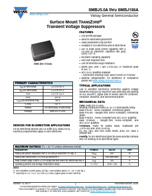 SMBJ54CAHE3/5B Datasheet PDF Vishay Semiconductors