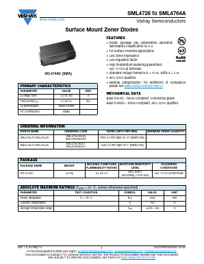 SML4735HE3/61 Datasheet PDF Vishay Semiconductors