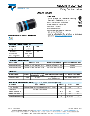 GLL4735A Datasheet PDF Vishay Semiconductors