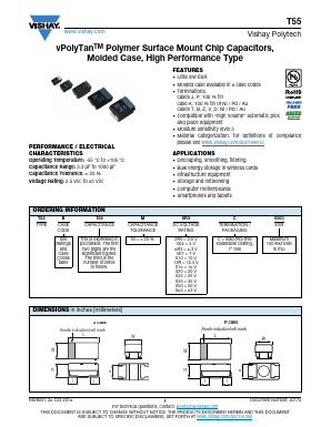 T55B686M6R3C0070 Datasheet PDF Vishay Semiconductors