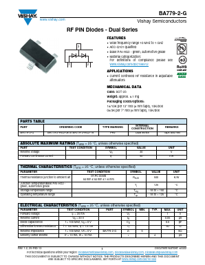 BA779-2-HG3-08 Datasheet PDF Vishay Semiconductors