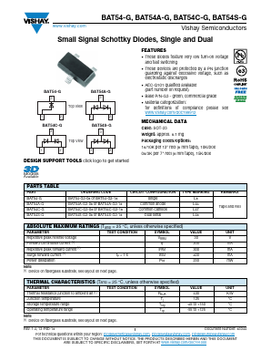 BAT54A-G Datasheet PDF Vishay Semiconductors