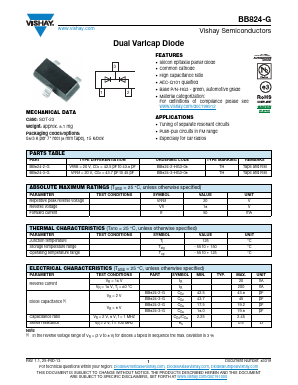 BB824-2-G Datasheet PDF Vishay Semiconductors