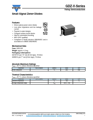 GDZ3V0B-V-GS18 Datasheet PDF Vishay Semiconductors