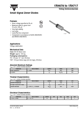 1N4695-TR Datasheet PDF Vishay Semiconductors