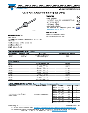 SF5406 Datasheet PDF Vishay Semiconductors