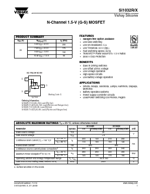 SI1032R Datasheet PDF Vishay Semiconductors