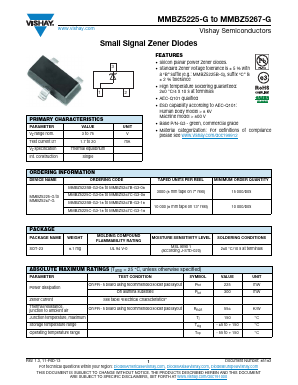 MMBZ5226C-G3-18 Datasheet PDF Vishay Semiconductors