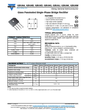 GBU8M Datasheet PDF Vishay Semiconductors