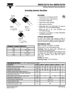 MBRB735 Datasheet PDF Vishay Semiconductors