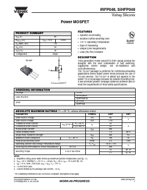 IRFP048 Datasheet PDF Vishay Semiconductors