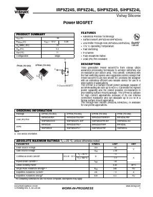 IRF9Z24L Datasheet PDF Vishay Semiconductors