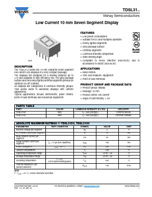 TDSL3160 Datasheet PDF Vishay Semiconductors