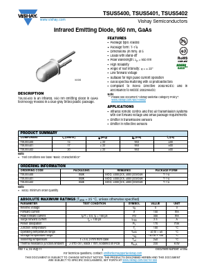 TSUS5400 Datasheet PDF Vishay Semiconductors