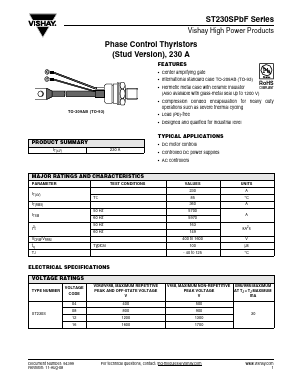 ST230S12P1PBF Datasheet PDF Vishay Semiconductors