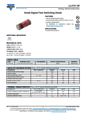 LL4151-M Datasheet PDF Vishay Semiconductors