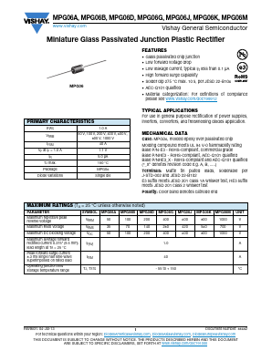 MPG06J-E3/73 Datasheet PDF Vishay Semiconductors