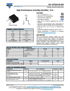 19TQ015STRR-M3 Datasheet PDF Vishay Semiconductors