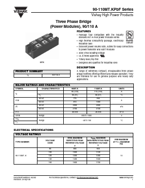 110MT160KPBF Datasheet PDF Vishay Semiconductors
