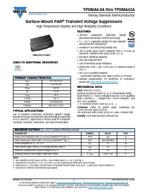 TPSMA9.1A Datasheet PDF Vishay Semiconductors