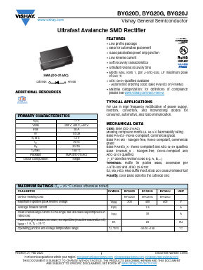 BYG20D-M3 Datasheet PDF Vishay Semiconductors