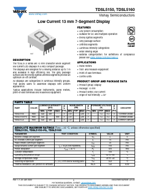 TDSL5160 Datasheet PDF Vishay Semiconductors