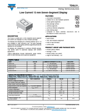 TDSL51 Datasheet PDF Vishay Semiconductors