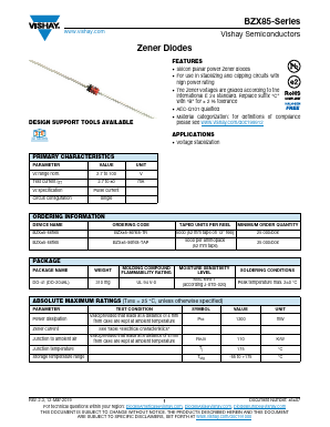 BZX85C6V2-TR Datasheet PDF Vishay Semiconductors