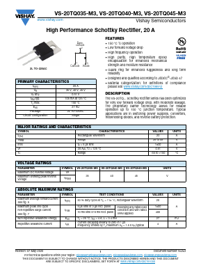 VS-20TQ045-M3 Datasheet PDF Vishay Semiconductors