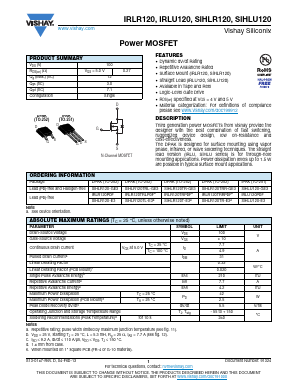 SIHLU120-GE3 Datasheet PDF Vishay Semiconductors