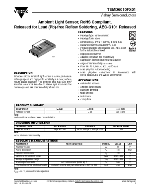 TEMD6010FX01 Datasheet PDF Vishay Semiconductors