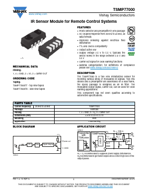 TSMP77000TR Datasheet PDF Vishay Semiconductors