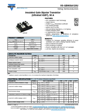 VS-GB90SA120U Datasheet PDF Vishay Semiconductors