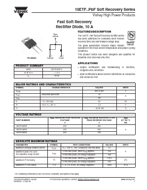 10ETF02PBF Datasheet PDF Vishay Semiconductors